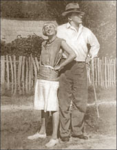 А. Царман. С актрисой МХАТа А. Судакевич, 1929 г.