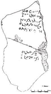 Прорисовка Графенштайнской надписи