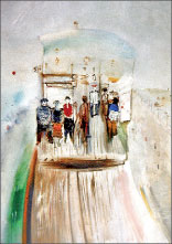 Одна из самых знаменитых картин Лабаса – «Едут» (1928)