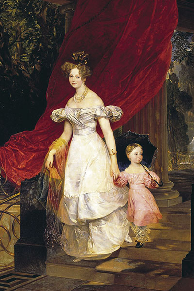 Карл Брюллов. Портрет великой княгини Елены Павловны с дочерью Марией