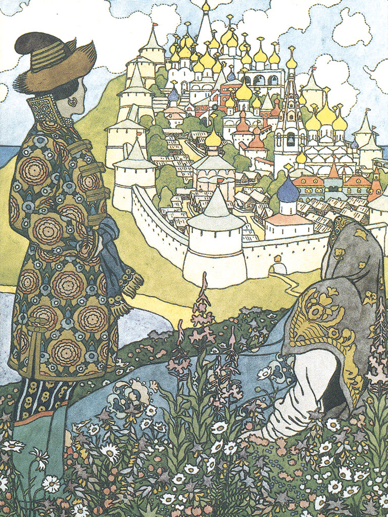 Иван Билибин. Иллюстрация к «Сказке о царе Салтане», А.С. Пушкина, 1905 год