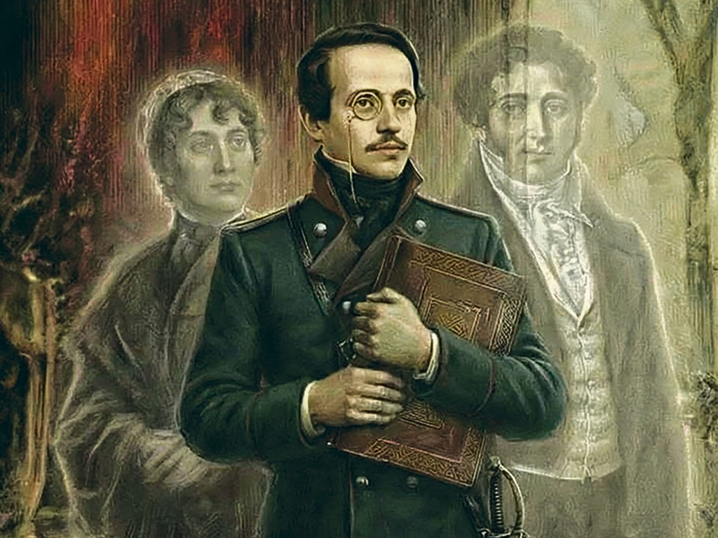 Один из экспонатов выставки в Доме-музее М.Ю. Лермонтова– необычный ИИ-портрет, созданный художником Ульяной Леоновой