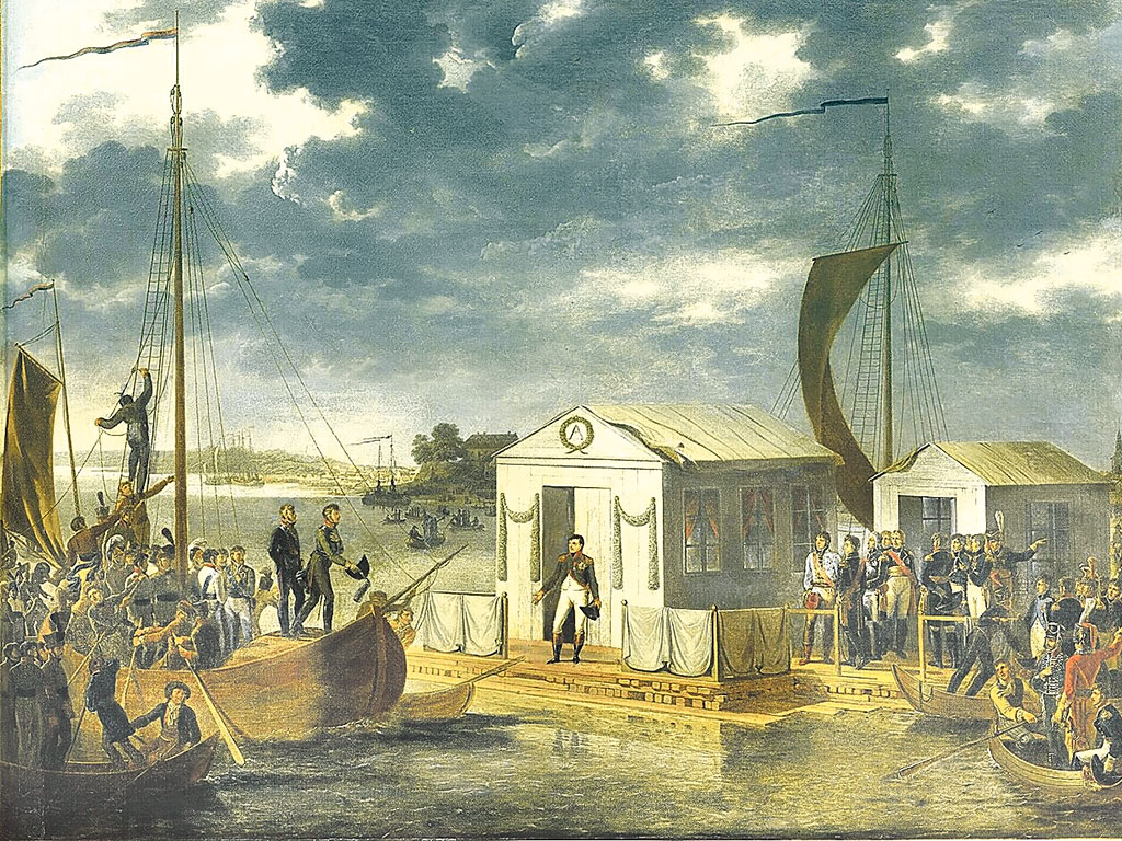 Адольф Роэн. Встреча Наполеона I и Александра I на Немане 25 июня 1807 года