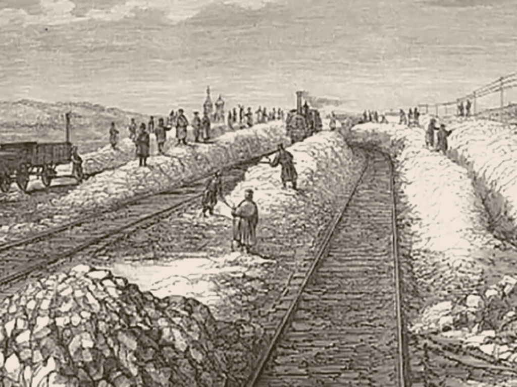 Какое-то время Царскосельская железная дорога была однопутной, со станцией-разъездом у Средней Рогатки