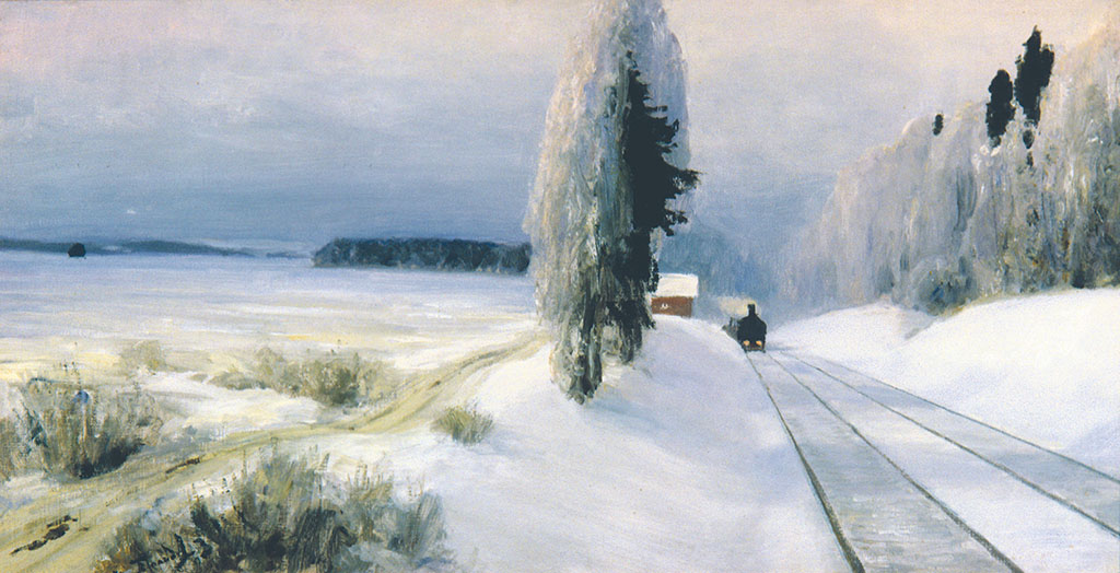 В. Поленов. «Железная дорога близ станции Тарусская». 1903 год. Государственный музей-усадьба В.Д. Поленова в Поленове. Репродукция