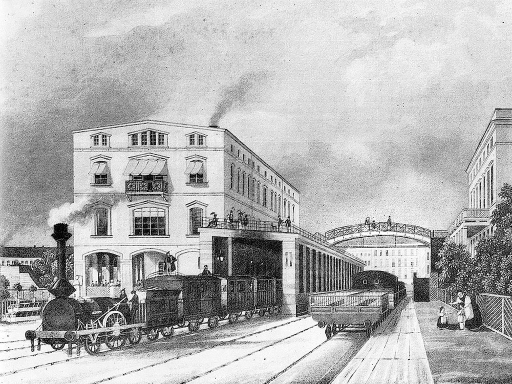 Потсдамский вокзал в Берлине, 1843 год