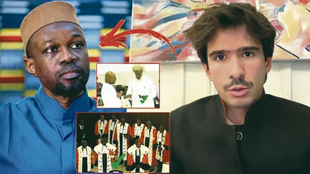 На фотоколлаже нынешний премьер-министр Сенегала Усман Сонко, которого поддерживал Бранко