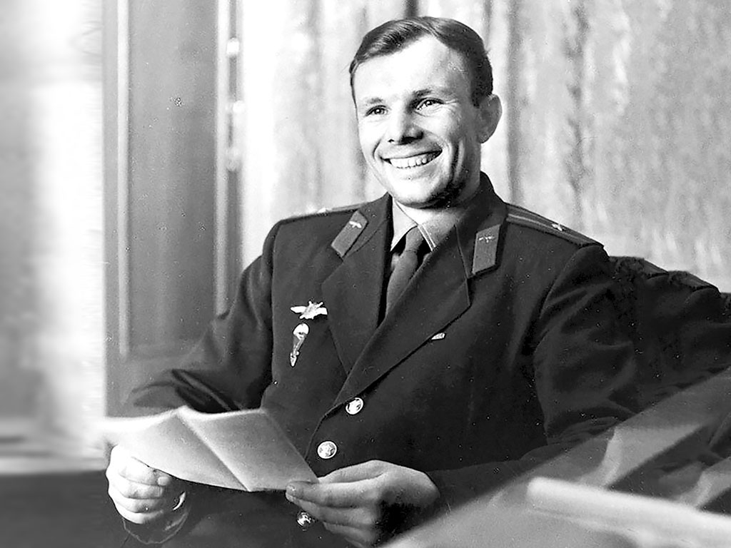 13 апреля 1961 года. Куйбышевская область. Лётчик-космонавт СССР Юрий Алексеевич Гагарин после возвращения из первого в мире космического полёта