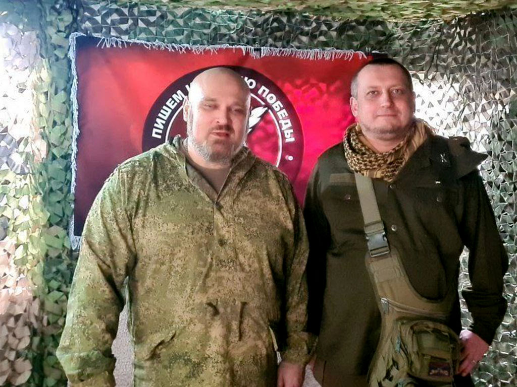 Александр Матюшин и командир добровольческого батальона «БАРС 13» Андрей Пинчук