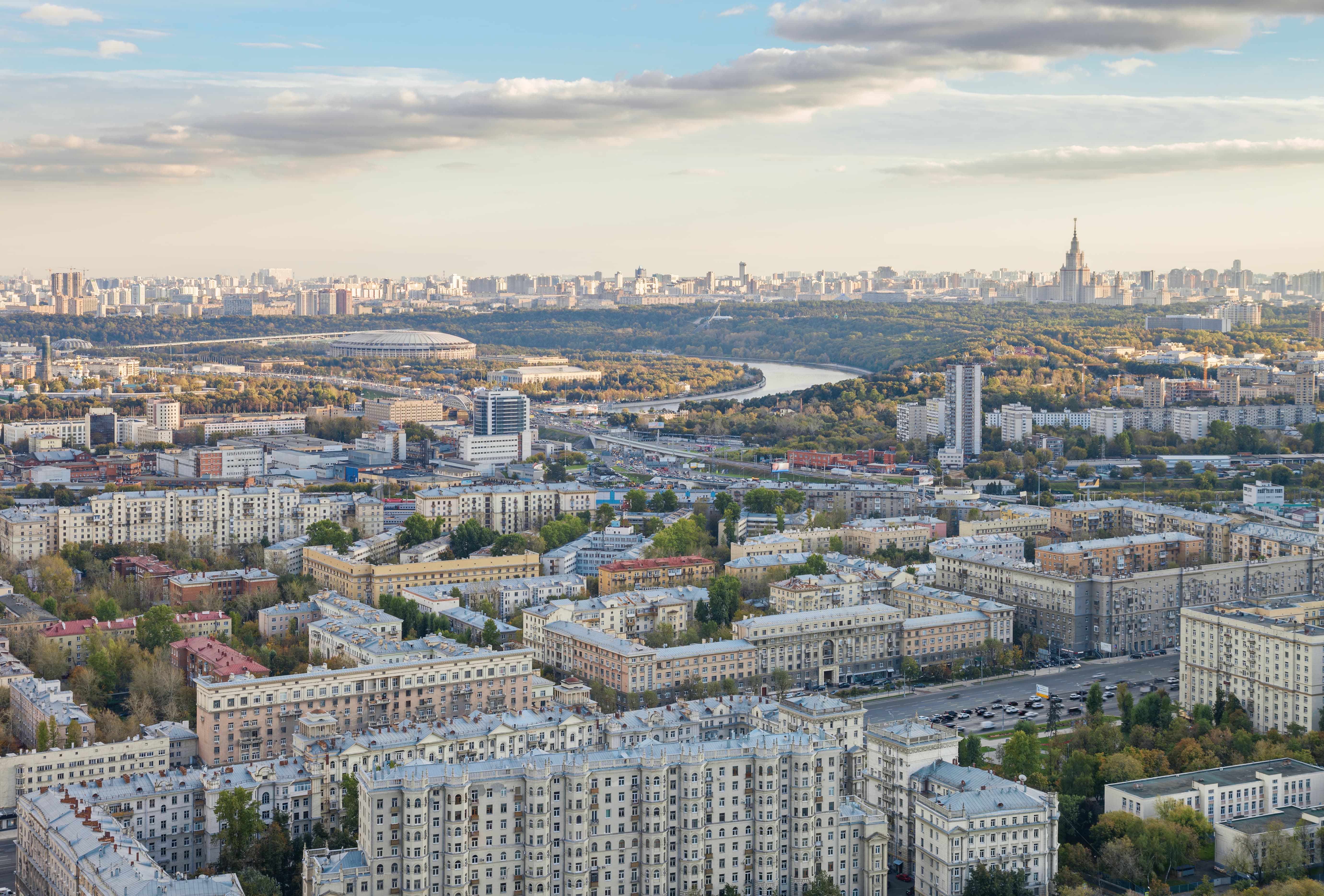 Аэрофотоснимок города Москвы
