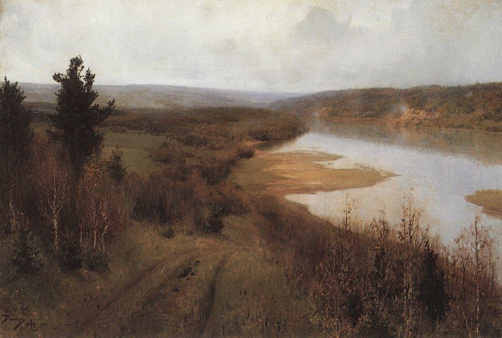 Василий Поленов. «Стынет. Осень на Оке близ Тарусы», 1893 г.