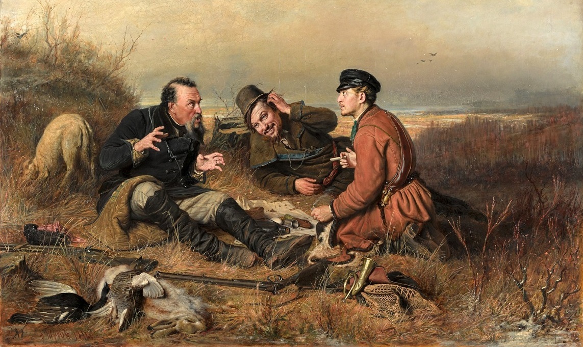 Василий Перов. Охотники на привале, 1871 г.