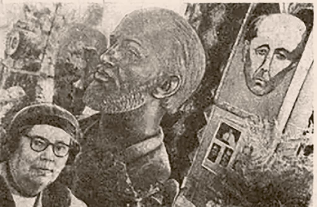 Фрагмент открытки филиала ГЛМ «Никитинские субботники», 1964. РГАЛИ