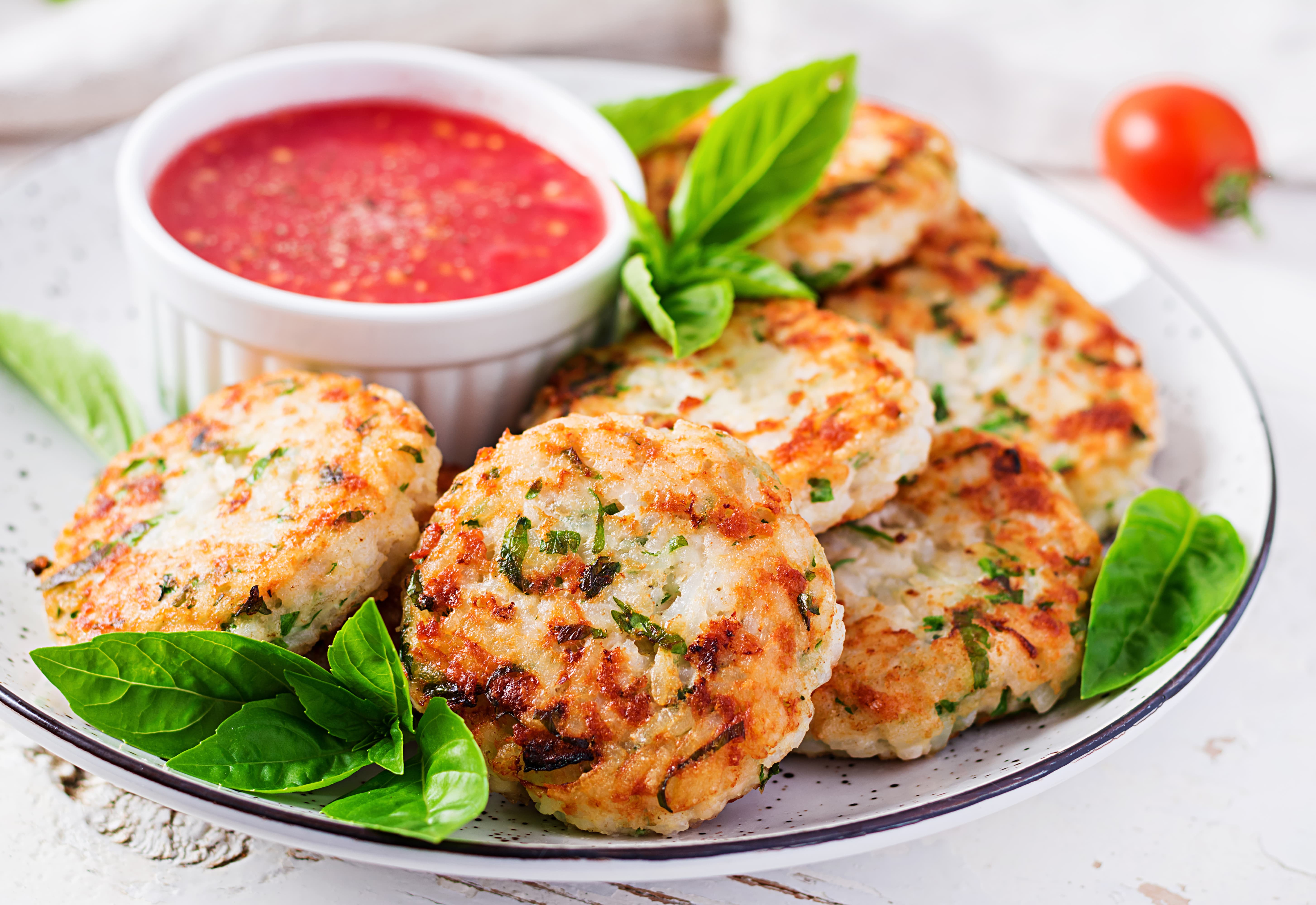 кабачковые оладьи с курицей