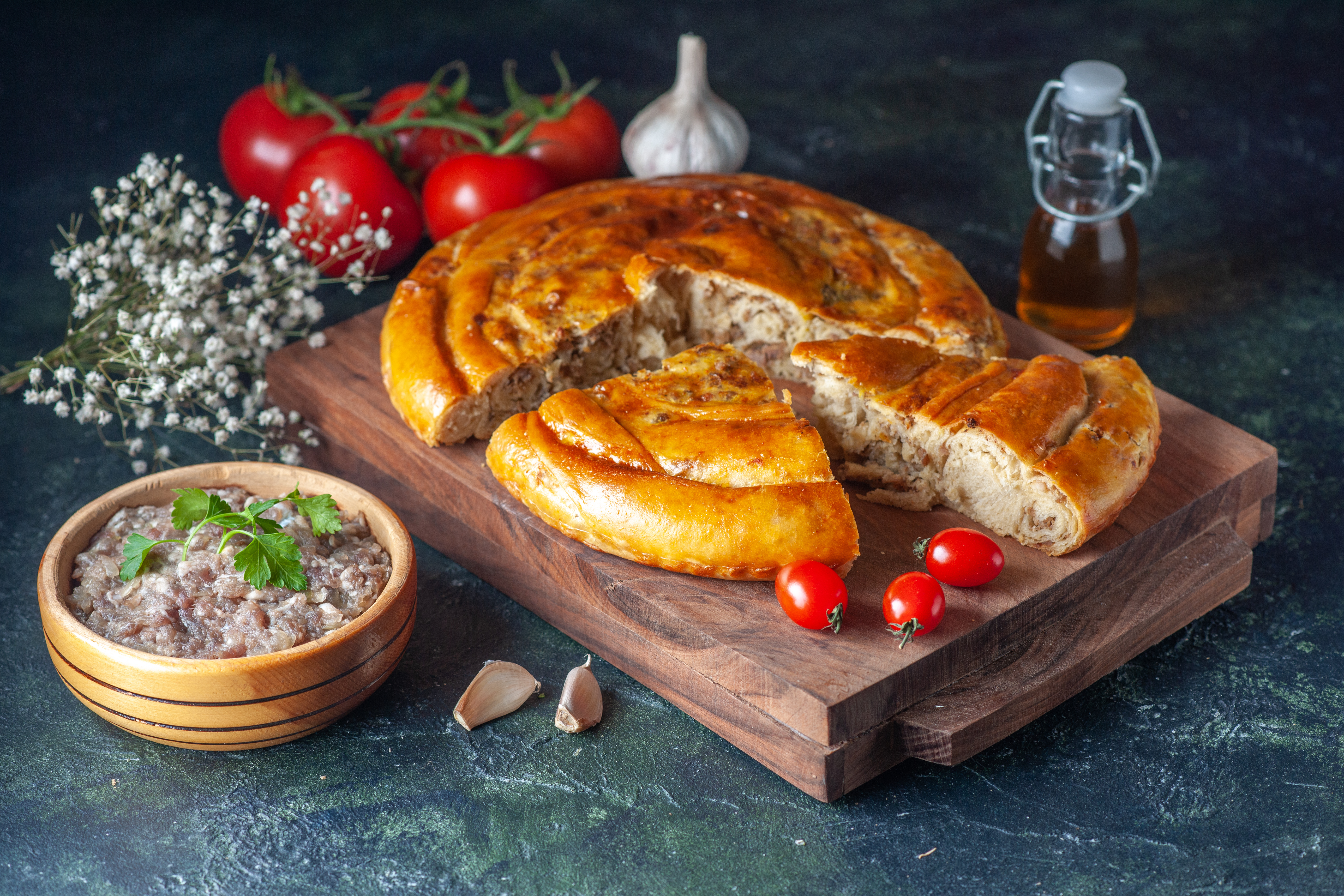 пирог с курицей