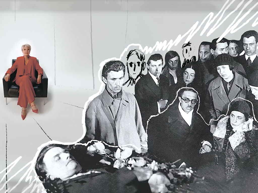 Юлия Меньшова и герои её фильма «Маяковский–Брики»