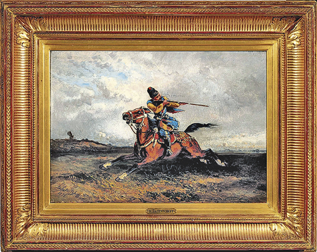 Д.А. Татищев. Скачущий черкес. 1870-е. Холст, масло. Картина принадлежала И.С. Тургеневу.jpg