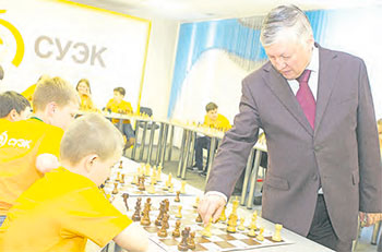 Сеанс одновременной игры с великим шахматистом