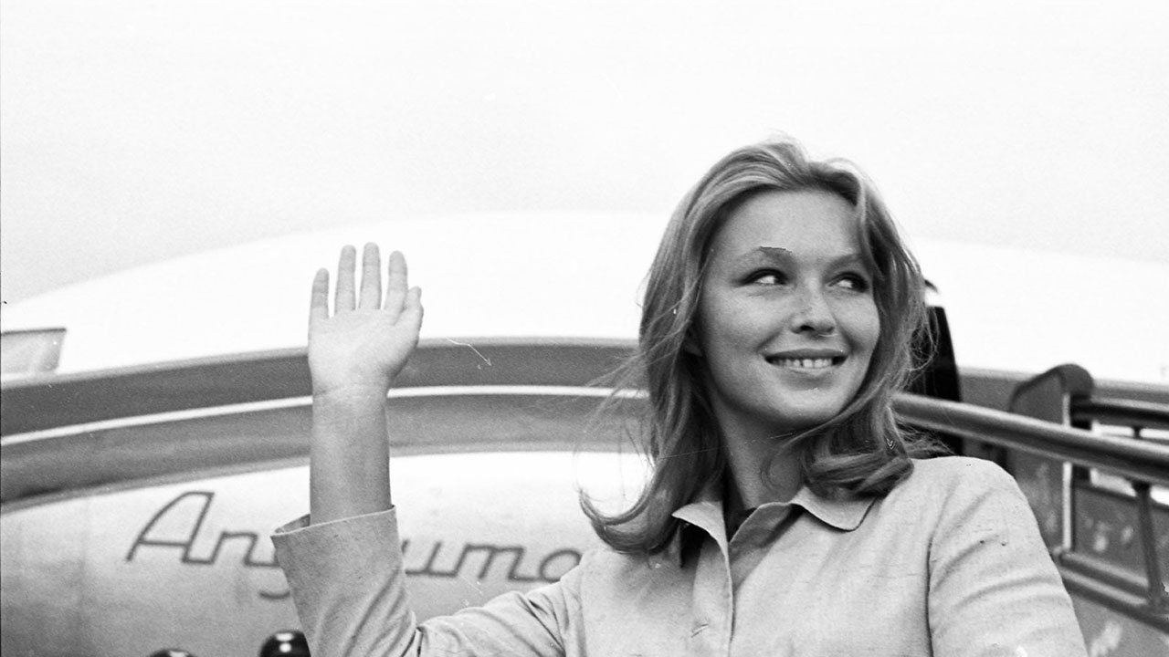 Французская актриса Марина Влади. IV Московский международный кинофестиваль. Фото И. Кошелькова. 1965 год. Музей Москвы