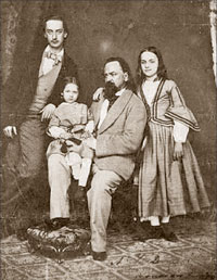 А.И. Герцен со своими детьми