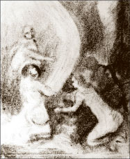 Из серии рисунков «Воскрешение», 1922 г.;  Василий ЧЕКРЫГИН