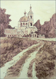 Саввинская церковь. Рисунок Виктории Топоноговой