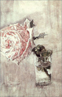 М. Врубель, «Роза», акварель, 1904 г.