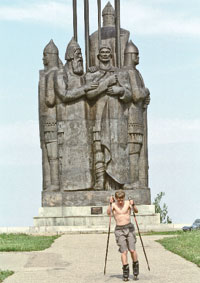 Памятник Александру Невскому в память о Ледовом побоище, установленный на горе Соколихе в Пскове;  риа «Новости»